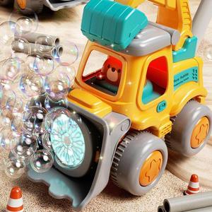 Machine à bulles d'excavatrice jouet 10 trous souffleur à bulles électrique automatique pour les tout-petits avec poussette marcheur et solution de <span class=keywords><strong>savon</strong></span> - Product Image 4