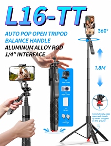 Support de téléphone à ouverture rapide avec télécommande sans fil et perche télescopique pour les réunions en ligne et les contenus sur les réseaux sociaux - Product Image 6