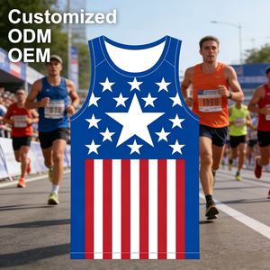 Camiseta Deportiva Unisex Personalizada para Maratón, Transpirable, 100% Poliéster, Anti-UV, para Verano, con Logotipo Personalizado Impreso - Product Image 1