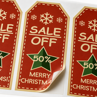 Autocollants personnalisés en PP autocollants pour les fêtes de fin d'année, étiquettes promotionnelles pour les emballages de cadeaux