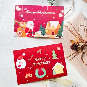 Logo personnalisé taille imprimée 350g 500g 700g papier recyclé cadeau carte postale cartes de noël cartes de remerciement d'affaires - Product Image 1