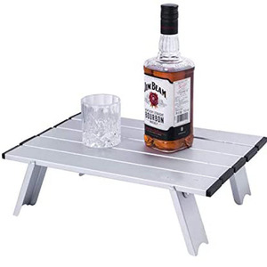 Camping <b>Mini</b> Foldable Table Ultralight Aluminum Alloy Outdoor Table for Travel Picnic Barbecue Folding Computer Bed <b>Desk</b> - Product Image 2
