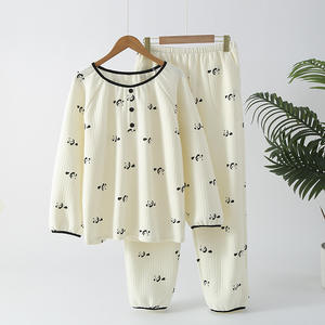 Pigiami invernali da donna traspiranti con stampa <span class=keywords><strong>Panda</strong></span> all'ingrosso elasticizzati in vita - Product Image 1