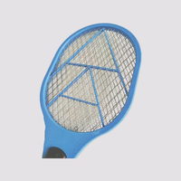 Raquette anti-moustiques électrique professionnelle rechargeable en plastique à trois couches de mailles, pour moustiques et mouches, écologique et portable