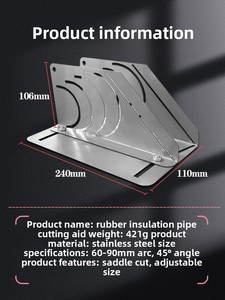 Coupe-tube isolant en acier inoxydable pour climatisation, outil de coupe pour tubes en caoutchouc et plastique, mesure auxiliaire, installation et réparation - Product Image 4