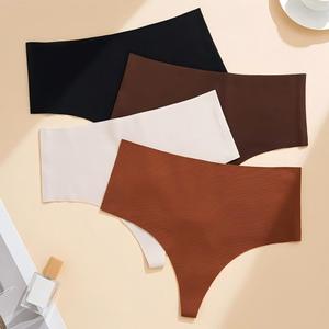 กางเกงชั้นในโยคะไร้รอยต่อ 4 สี ช็อกโกแลต  80% ผ้าฝ้าย 20% สแปนเด็กซ์  แบบไม่โชว์ขอบ กางเกงในกีฬาเซ็กซี่สำหรับผู้หญิง - Product Image 5