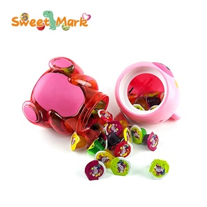 Tazza di gelatina di frutta Halal colorata fruttata in un barattolo di maiale carino - Product Image 3