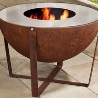 Grill de camping portable en acier corten, barbecue robuste