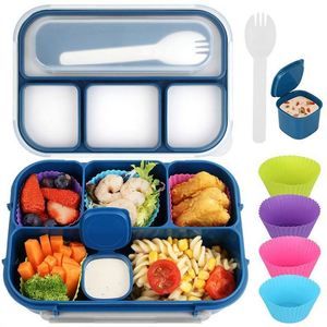 Custom Wholesale BPA-Free PP 1000ml 4-<b>Compartment</b> Thermal Leakproof Insulated Microwavable Durable Kids School <b>Lunch</b> <b>Box</b> Set - Product Image 5