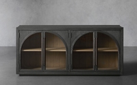 Armoire de luxe en bois grise pour salon buffet en bois vintage avec tiroirs