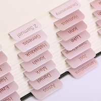 Onglets d'indexation personnalisés autocollants, laminés à la feuille d'or, imperméables, pour la planification mensuelle et la classification