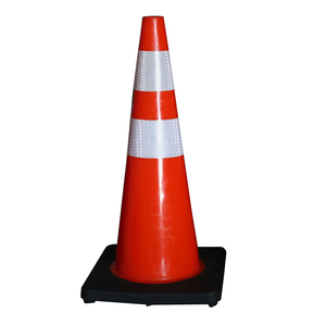 Cône de signalisation routière en PVC bleu personnalisé, vente en gros d'usine, disponible en plusieurs couleurs - Product Image 1