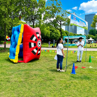 Équipement de jeu gonflable en PVC pour équipes scolaires, matériel de compétition de lancer de fléchettes en extérieur, vente en gros d'usine