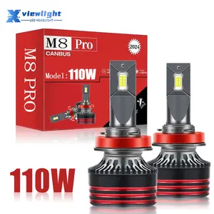 Bán buôn 110 Wát 11000lm tự động Led Đèn Pha H7 LED xe ánh sáng H4 Led Đèn Pha Bóng đèn 9005 9006 Phật Sơn M8 Pro H4 Led Đèn Pha