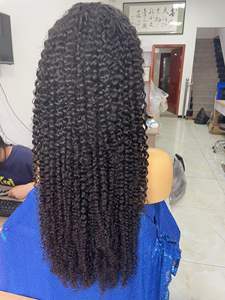 Alia parrucche consegna veloce capelli ricci parrucche di capelli umani anteriori in pizzo trasparente naturale vendita calda 32 pollici 100% capelli umani - Product Image 3