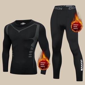 Intimo Termico da Uomo Traspirante ad Asciugatura Rapida per <span class=keywords><strong>Sci</strong></span>, Abbigliamento Sportivo Compressivo con Fodera in Pile - Product Image 2
