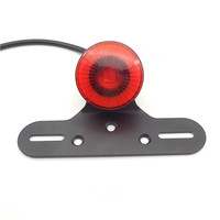 Feu arrière LED E24 12V pour motos, avec fonction de freinage et éclairage de plaque d'immatriculation, homologué E, accessoires pour systèmes d'éclairage