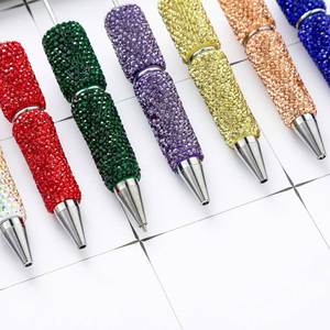 Custom Plastic Rhinestone Ballpoint Rollerball <b>Pen</b>-Portable for School Supplies Personalized Writing Promotional Gifts - Product Image 3