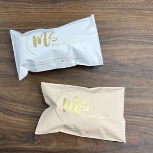 10x13 inch Wholesale Matte Peach Poly Mailers Custom Gold Print Logo Shipping Envelopes For Clothing Boutique Packaging - Product Image 2