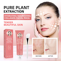 Masque Crème Vitamine C & Collagène pour Femmes - Acide Hyaluronique & Niacinamide Végétalien Sans Parfum Format Familial Jumbo