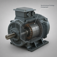 Moteur synchrone à aimants permanents triphasé Enneng Pmsm 3 phases 7 kW 15 kW