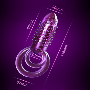 युगल Sextoy भगशेफ मुर्गा लिंग अंगूठी योनि महिला उपकरण ग्रंथियों बुलेट - Product Image 3