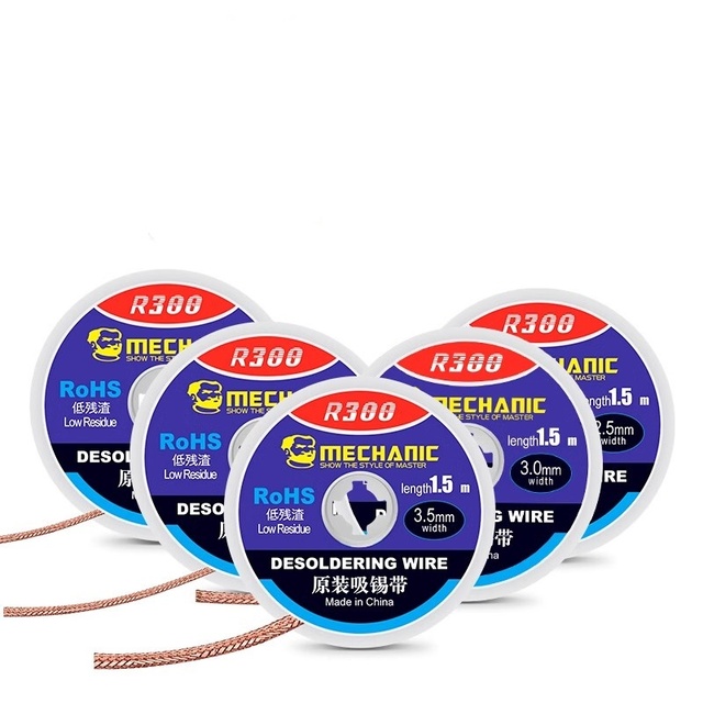 MECHANIC Solder Wick R350 R300 Braid 1.5 2.0 2.5 3.0 3.5mm Desoldering Copper Wire