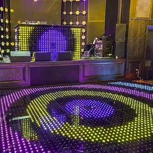 Easy Install Portable Matrix Dance Floor Stage Lighting Waterproof Dj Video Led Digital Dance Floor For Wedding Party Event