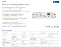 SKYDANCE 5CH 4A 12-48VDC Dali Contrôleur Tension Constante Rvb Contrôleur LED DALI Gradateurs pour Cct Rvb Bande DA5-L