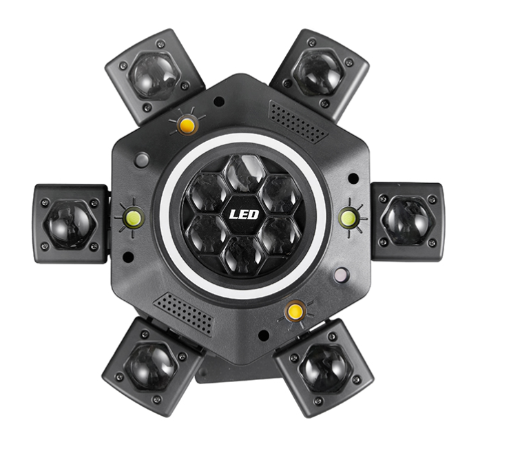 New Arrival 150w RGBW DJ Light Six Armed Mini Bee Eyes Shaking Head LED Stage Light for Bar Club Wedding Show Event Lighting