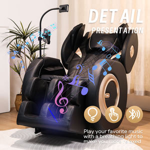 Fauteuil de massage Shiatsu chauffant à gravité zéro 3D E1 noir OEM ODM en cuir PU pliable <span class=keywords><strong>pour</strong></span> la maison, <span class=keywords><strong>le</strong></span> bureau, vente en gros - Product Image 4