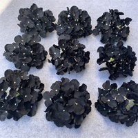 L-553 grosir kepala bunga pernikahan hydrangea sutra hitam hydrangea bunga buatan untuk dekorasi