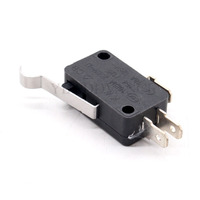 Micro-interrupteur d'action limitée étanche KW 16(5)A 250V 125V SPDT avec levier à pointe incurvée