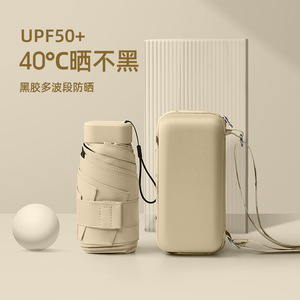 Flat Six Fold Umbrella Compact Sun Protection UV50 Plus 40C Heat Resistant Travel Use Manual Open Iron Rib - Product Image 1