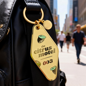 Quando la <span class=keywords><strong>vita</strong></span> ti dà i limoni, portachiavi personalizzati in metallo per Motel, accessori per appendere alla moda, con smalto morbido e duro, portachiavi personalizzato - Product Image 1