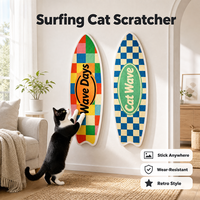 Grattoir à chat en feutre rectangulaire pour grands chats, fixation murale adhésive d'angle, sans résidus de colle, résistant à l'usure, fournitures pour animaux de compagnie