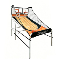 JH Machine de tir de basket-ball pour 2 joueurs, jeu d'arcade de basket-ball à double panier, 81 pouces de hauteur avec panneau arrière transparent, pour compétition tête à tête