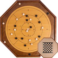 Jeu de société à crokinole classique de 27 pouces, idéal pour les familles, les amis, la dextérité et la surface de jeu pour deux joueurs de 22 pouces