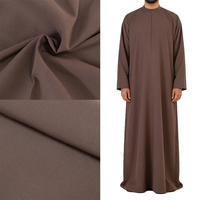 Bahan Kain Thobe Lembut, Bernapas, 60% Viscose 40% Polyester untuk Jubah Pria Arab Timur Tengah