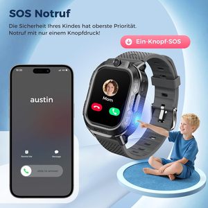 Montre connectée carrée pour enfants OIKKEI, GPS, appels vidéo IA, chat vocal, SMS, WiFi, 47 jeux, 4 modes sportifs, suivi d'activité, silicone - Product Image 6