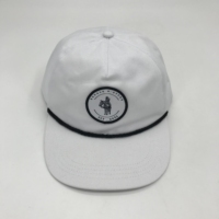 Chapeau personnalisé en coton non structuré Snapback un peu chapeaux de papa à bord incurvé chapeau personnalisé tissé patch avec corde