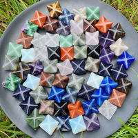 Vente en gros de pendule étoile en pierre naturelle personnalisée Améthyste Quartz Oeil de tigre Merkaba Bijoux de bonne qualité faits à la main DIY Making Factory