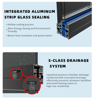 Ventanas Abatibles de Aleación de Aluminio, Modernas, con Vidrio Insonorizado, Calificadas por Energy Star, Selladas, Perforadas, para Exteriores, Cocina y Baño