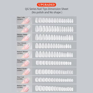 <span class=keywords><strong>Precio</strong></span> al por mayor puntas de <span class=keywords><strong>gel</strong></span> suave para uñas Material acrílico medio cuadrado Stiletto uñas artificiales 240 unids/caja - Product Image 6
