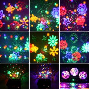 Wuzstar DJ Disco Stage Light-Sound-Activated Red/<strong>Green</strong> <strong>Lasers</strong> RGB LED GOBO Kaleidoscope Effects Remote DMX Control for Parties - Product Image 6