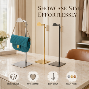 Expositor de Bolsos de Metal Negro OEM, Soporte Ajustable para Exhibición de Bolsos en Tiendas Minoristas, Accesorio para Tiendas Mayoristas - Product Image 1