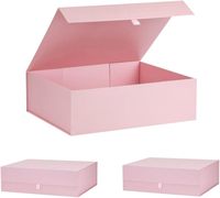 Boîte magnétique rigide pliable rose personnalisée avec languette à ruban pour l'emballage de parfums/vêtements/cadeaux/produits de beauté par Shenzhen HTD Packaging