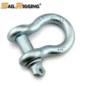 Size 7/8" WLL 6.5 Tons Galvanized US Type Forged Bow Shackle