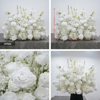 DKB Fabricant Grossiste Composition florale artisanale blanche de 80 cm pour allée de mariage, accessoires de décoration de sol pour mariage de luxe