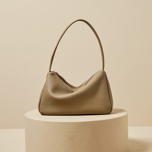 Sac à bandoulière pliable portable en cuir véritable à fermeture éclair, antivol, imperméable, grande capacité, design unisexe durable - Product Image 3